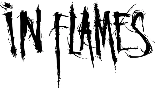 in flames band logo
