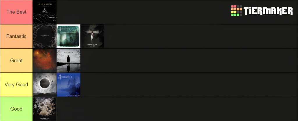 Insomnium Albums Ranked Tierlist